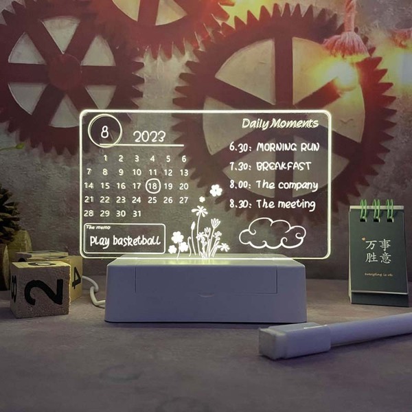 Calendar Light with Pen 